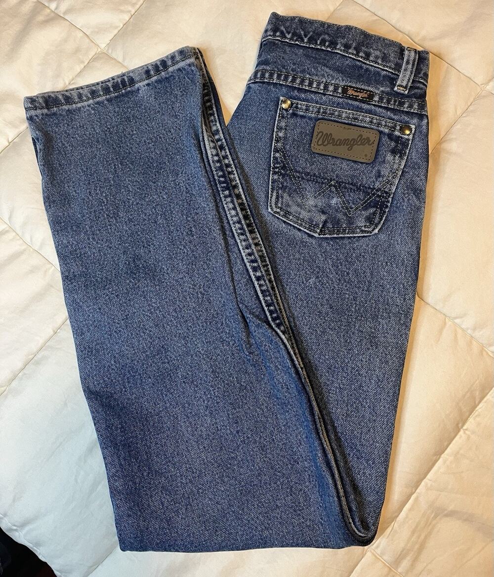 Boys Wrangler George Strait Collection Cowboy Cut Jeans Blue Size 16